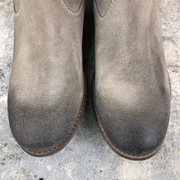 Diba True Women's Size 7 Rainy Nights Grey Suede Partial Side Zip Tall OTK Boots - Picture 4 of 14